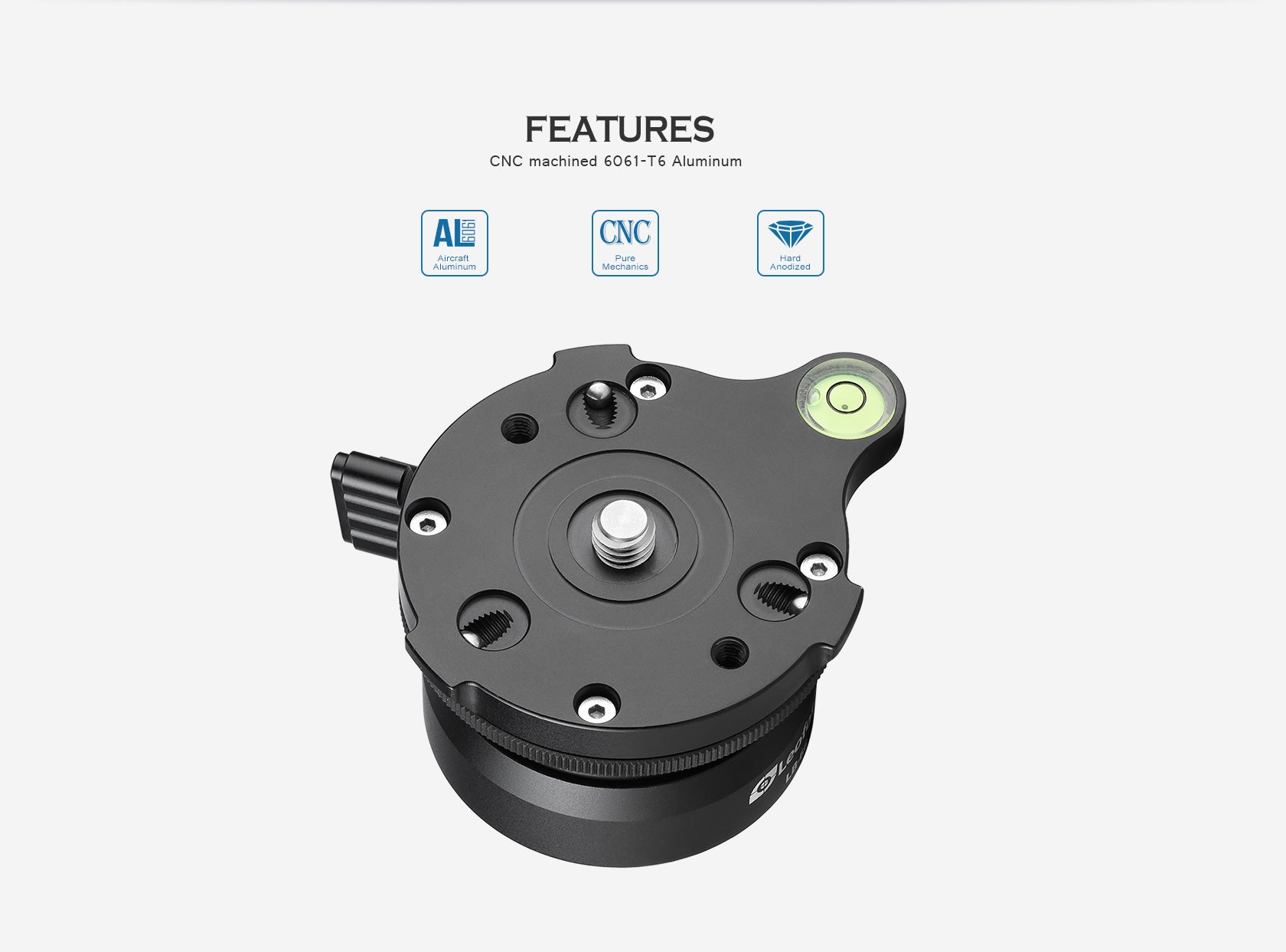 LEOFOTO LB-66 Adjustable Hemisphere Tripod Head Leveling Base