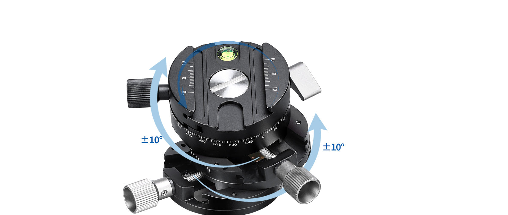 Leofoto LH-40GR Geared Ball Head for Architectural,Table top,Macro or Panoramic with Quick Release Plate Arca Compatible