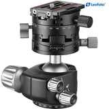 Leofoto LH-40GR Geared Ball Head for Architectural,Table top,Macro or Panoramic with Quick Release Plate Arca Compatible
