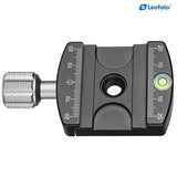 Leofoto LHC-50 50mm Screw-Knob Pro Clamp with Plate/ARCA/RRS Ball Head Compatible
