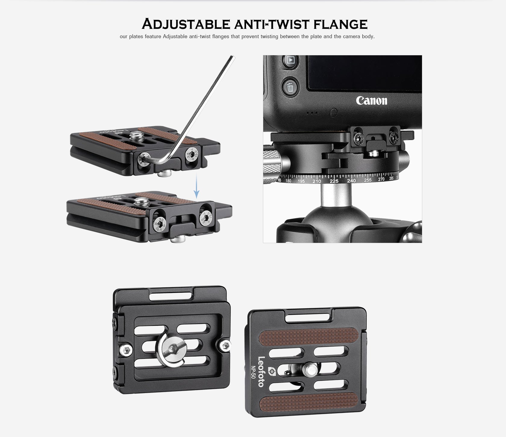 Leofoto MP-150S Macro Focusing Precise Rail with Screw-Knob Clamp Compatible with Arca-Swiss