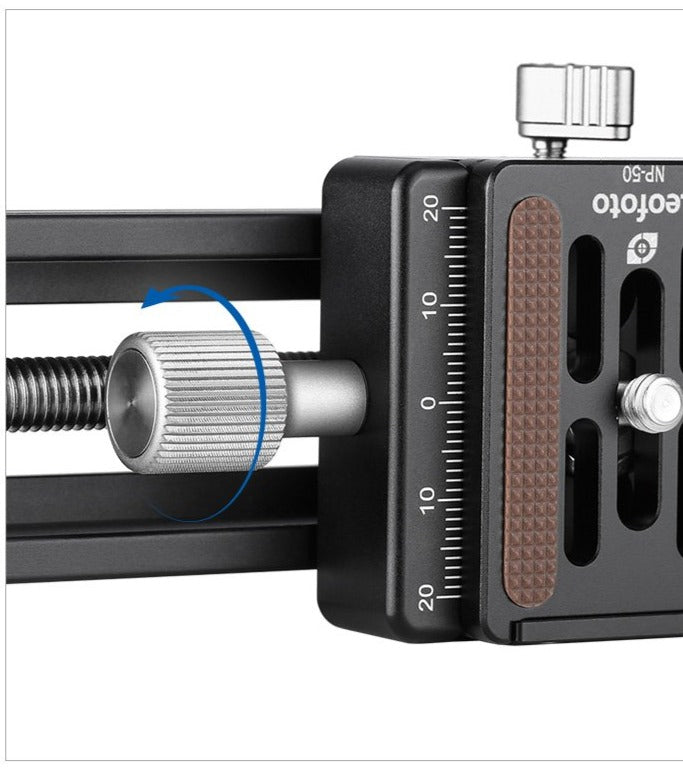 Leofoto MP-150S Macro Focusing Precise Rail with Screw-Knob Clamp Compatible with Arca-Swiss
