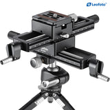 Leofoto MP-150S Macro Focusing Precise Rail with Screw-Knob Clamp Compatible with Arca-Swiss
