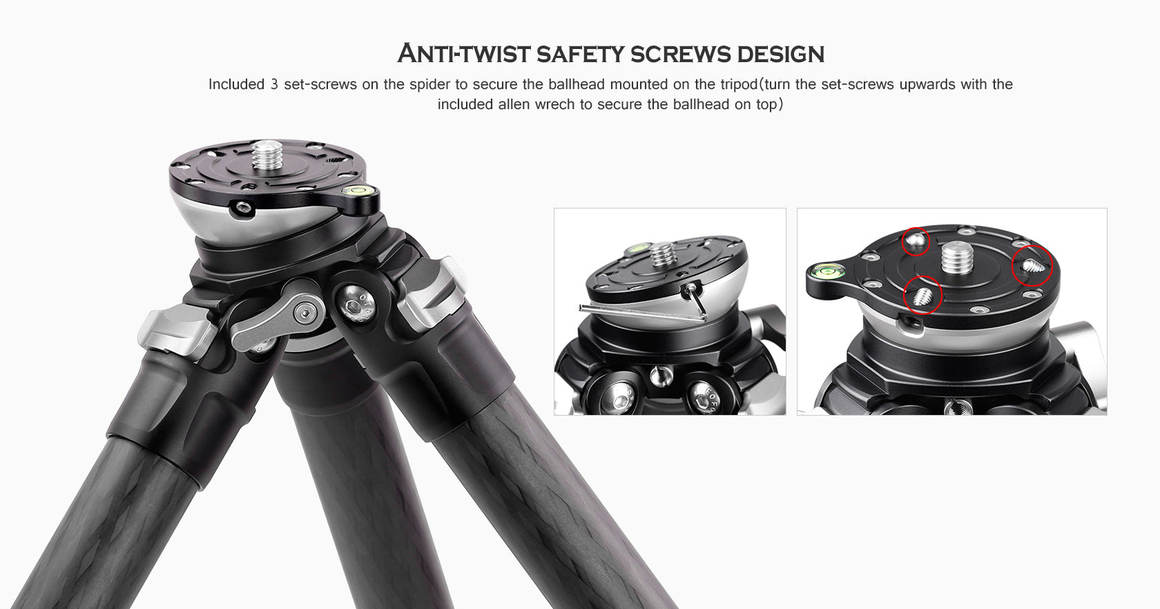 Leofoto LS-365CEX Ranger Series Portable Carbon Fiber Tripod 5 Section + Built-in Leveling Base 15° Tilt