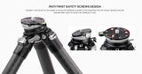 Leofoto LS-365CEX Ranger Series Portable Carbon Fiber Tripod 5 Section + Built-in Leveling Base 15° Tilt