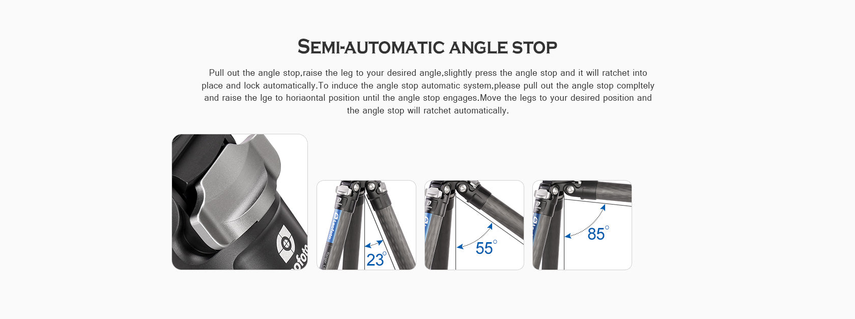 Leofoto LS-365CEX Ranger Series Portable Carbon Fiber Tripod 5 Section + Built-in Leveling Base 15° Tilt