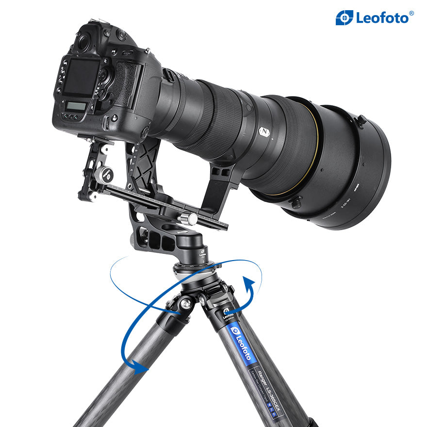 Leofoto LS-365CEX Ranger Series Portable Carbon Fiber Tripod 5 Section + Built-in Leveling Base 15° Tilt