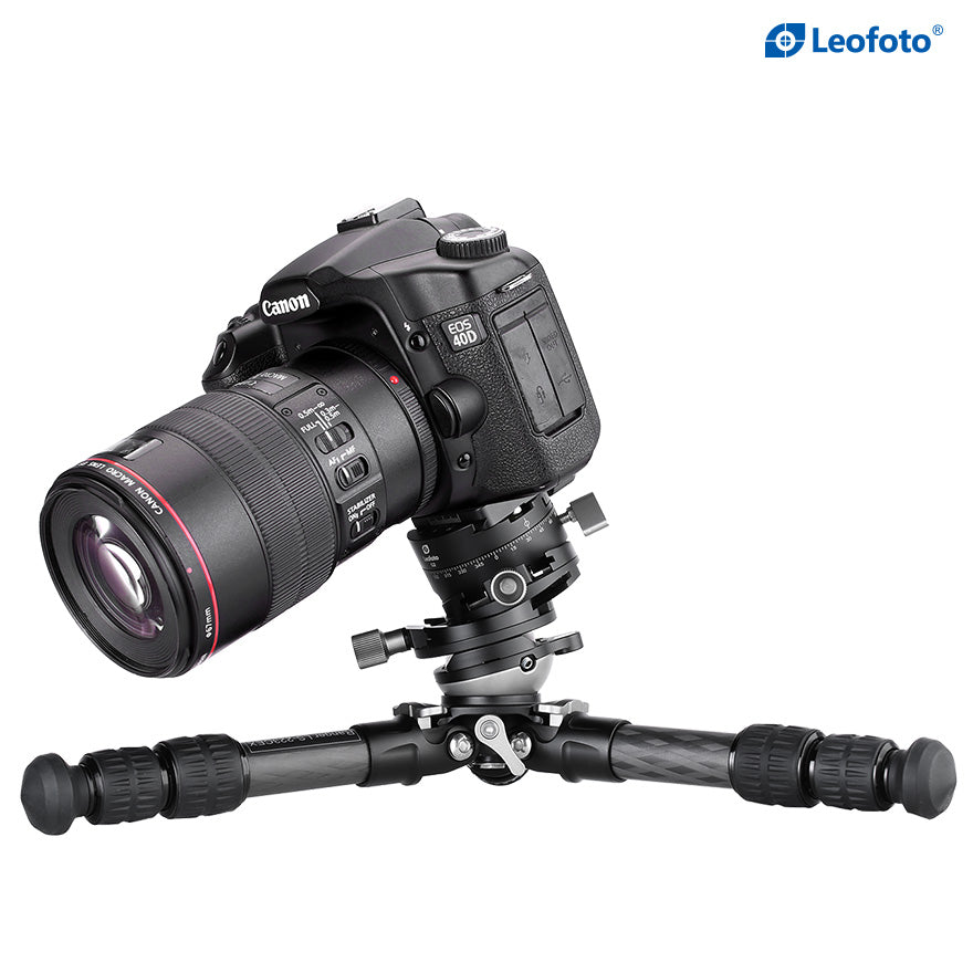 Leofoto LS-223CEX Ranger Series Portable Carbon Fiber Tripod 3 Section + Built-in Leveling Base 15° Tilt