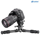 Leofoto LS-223CEX Ranger Series Portable Carbon Fiber Tripod 3 Section + Built-in Leveling Base 15° Tilt