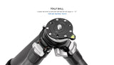 Leofoto LS-365CEX Ranger Series Portable Carbon Fiber Tripod 5 Section + Built-in Leveling Base 15° Tilt