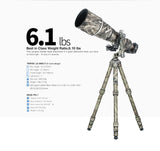 LS-365C+PG-1 Full Camouflage Professional Carbon Fiber Tripod With Gimbal head