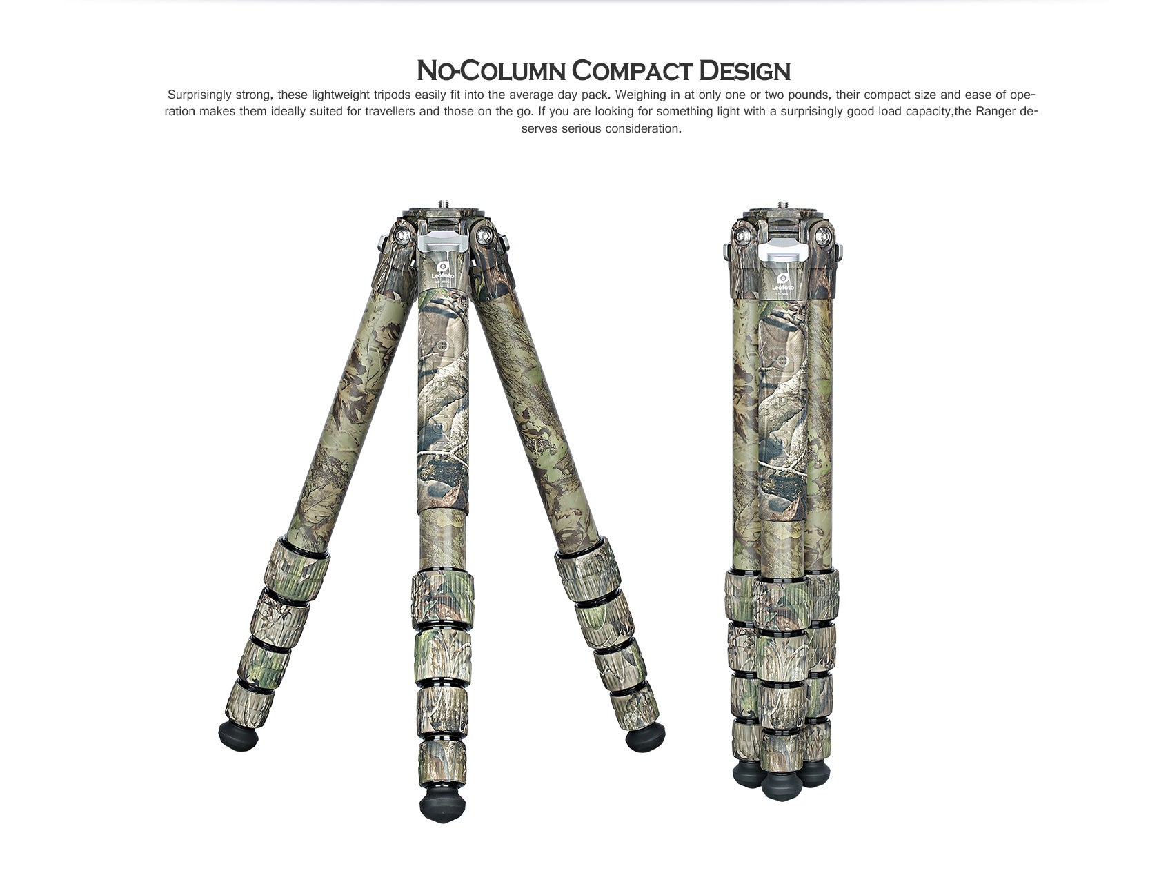 LS-365C+PG-1 Full Camouflage Professional Carbon Fiber Tripod With Gimbal head