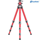 LEOFOTO LA-324C+LH-40 (Red) Athena Series Carbon Fiber Tripod + Ballhead