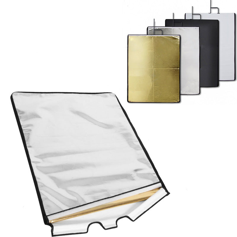 Kit de panneau de drapeau de studio 4 en 1, avec réflecteur de panneau argent/blanc/noir/or 18 "x 24"