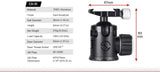 Sunwayfoto EPIC EB-36 Super Light-weight Travel Tripod Ball Head with QR Plate Arca/RRS Compatible