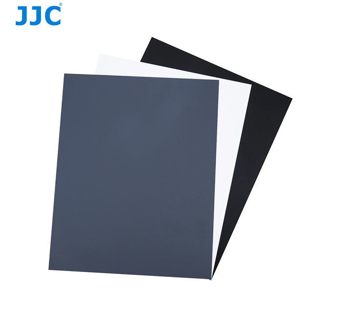 JJC GC-1II 3in1 3 Color Digital Grey White Balance Grey Card Set 254mm x 202mm