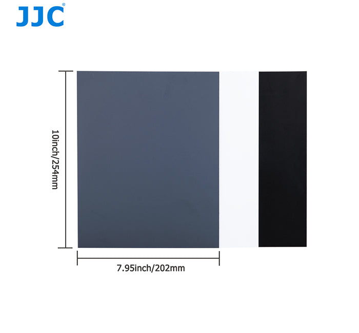 JJC GC-1II 3in1 3 Color Digital Grey White Balance Grey Card Set 254mm x 202mm