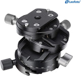 Leofoto G2 3 in 1 Panorama Geared Ballhead Dual-axis Adjustment, 3 Directions Controlled Separately With NP-60 Q-R Plate