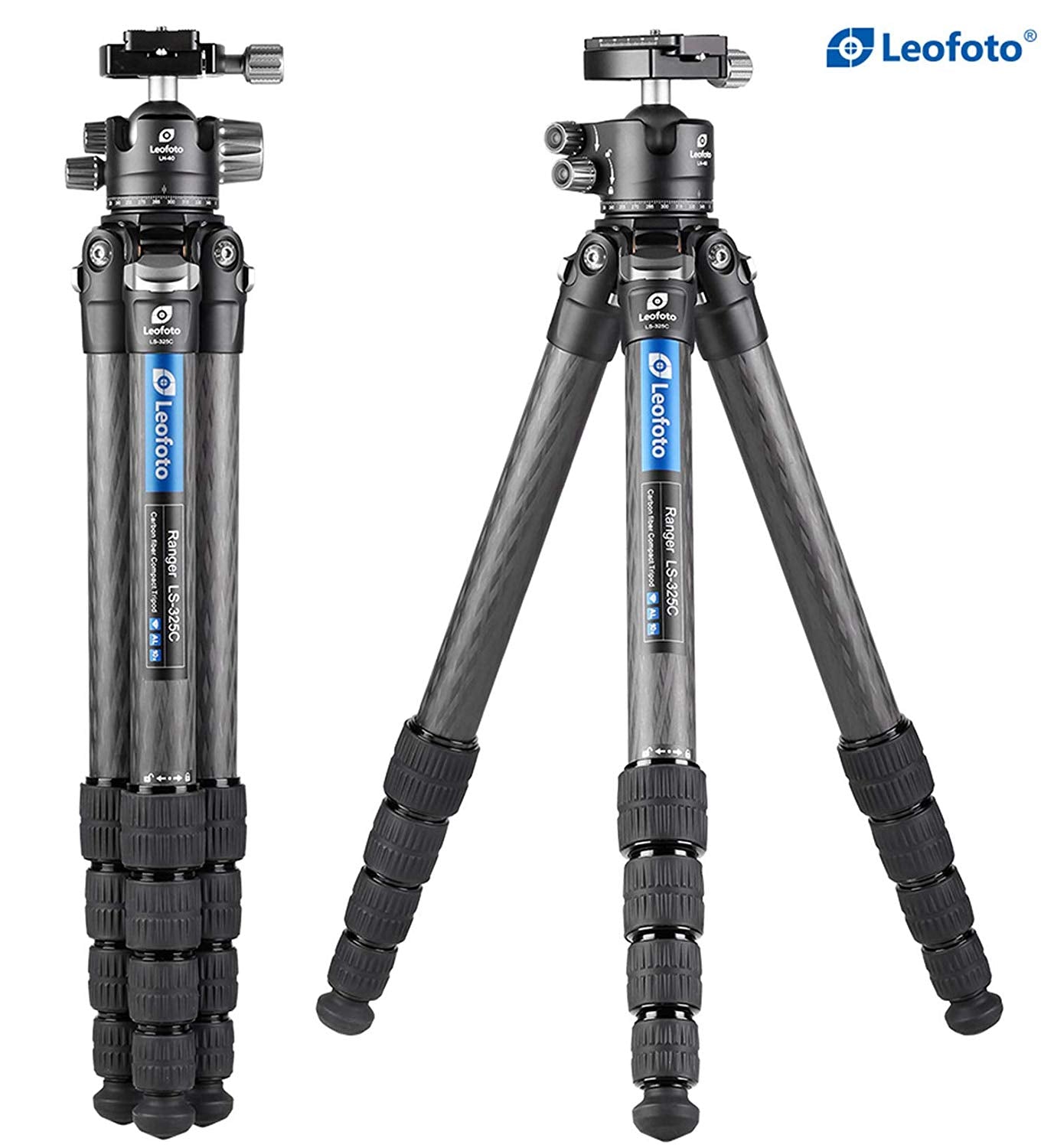 Leofoto LS-325C with LH-40 Head  Ranger Series Tripod Kit