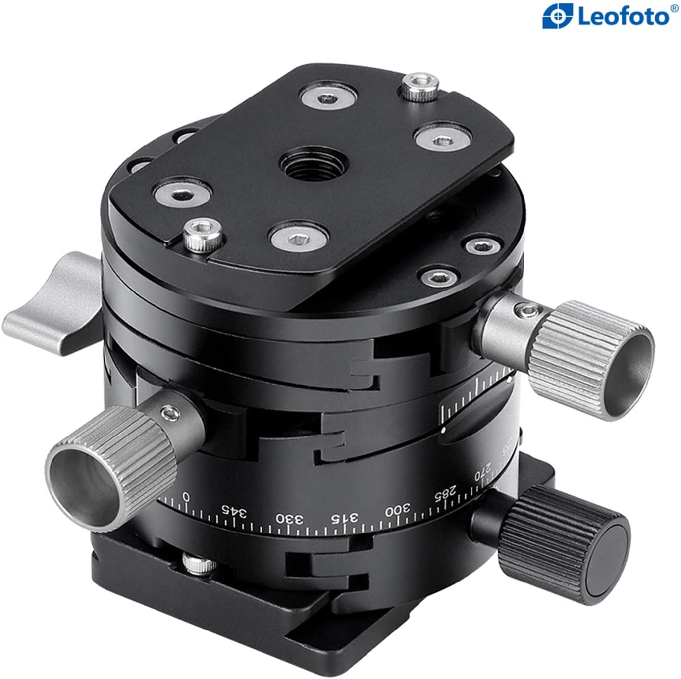 Leofoto G2 3 in 1 Panorama Geared Ballhead Dual-axis Adjustment, 3 Directions Controlled Separately With NP-60 Q-R Plate