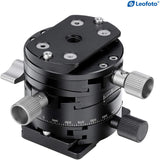 Leofoto G2 3 in 1 Panorama Geared Ballhead Dual-axis Adjustment, 3 Directions Controlled Separately With NP-60 Q-R Plate