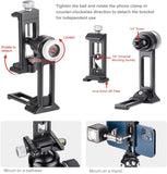 SunwayFoto CPC-06 Professional Mobile Phone Clamp with Tripod Mount and Arca Dovetail