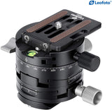 Leofoto G2 3 in 1 Panorama Geared Ballhead Dual-axis Adjustment, 3 Directions Controlled Separately With NP-60 Q-R Plate