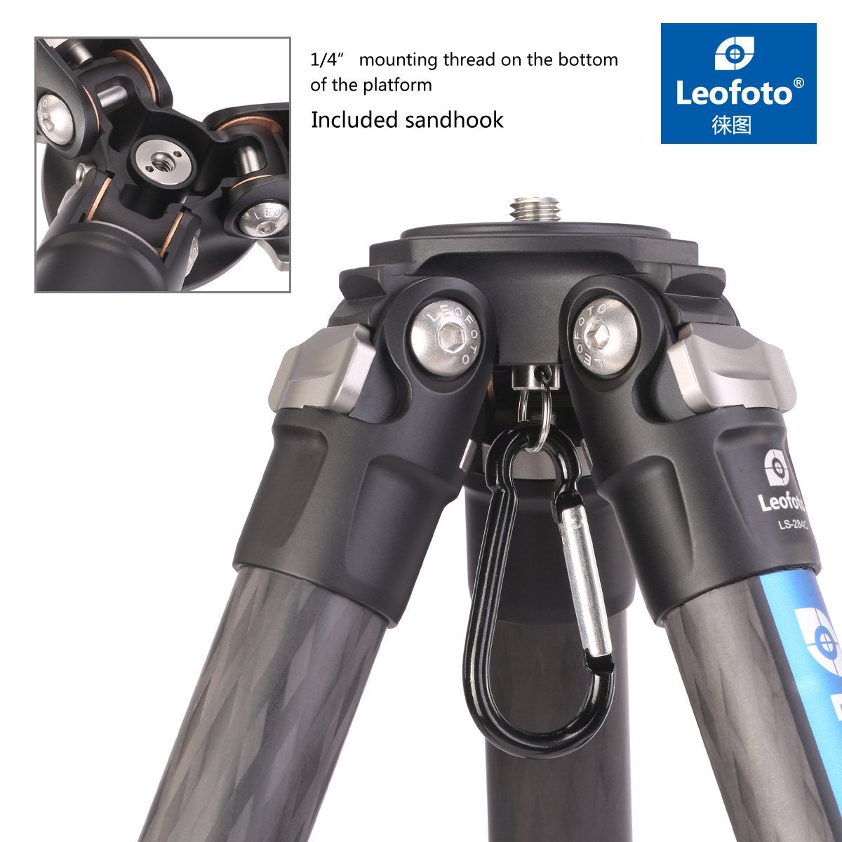 Leofoto LS-284C And LH-30 Tripod Kit Carbon Fibre 4 Section & 30mm Low Profile Ball Head