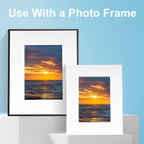 Pack of 25 sets of 11x14  for 8x10 Photo White Mat Matte Board with Backing Board Core Bevel Cut