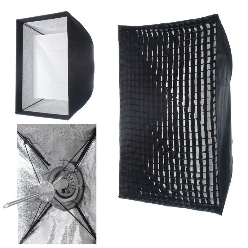 24"X 36" Easy Setup Carry Foldable EZ Softbox Fr Bowens Lightrein Jinbei / Goldenshell Calumet JTL Interfit With Grid