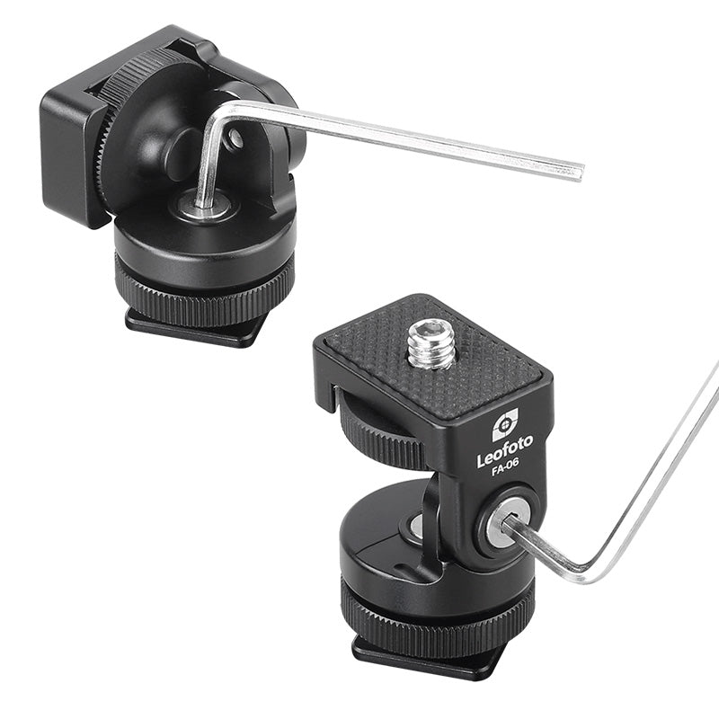 LEOFOTO FA-06 Mini Ballhead Panorama Head For DLSR Camera Hotshoe Adapter Mount