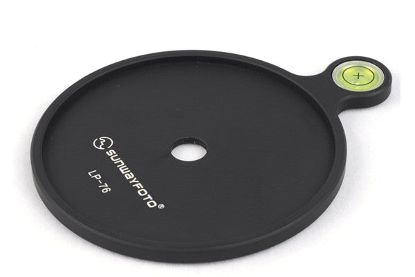 SUNWAYFOTO LP-76 Offset Bubble Leveling Plate 76mm diameter for Tripod / Head