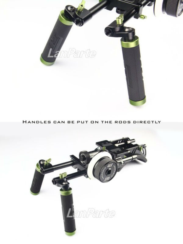 Lanparte Simple Handles (pair) For 15mm Rod DSLR Camera Rig