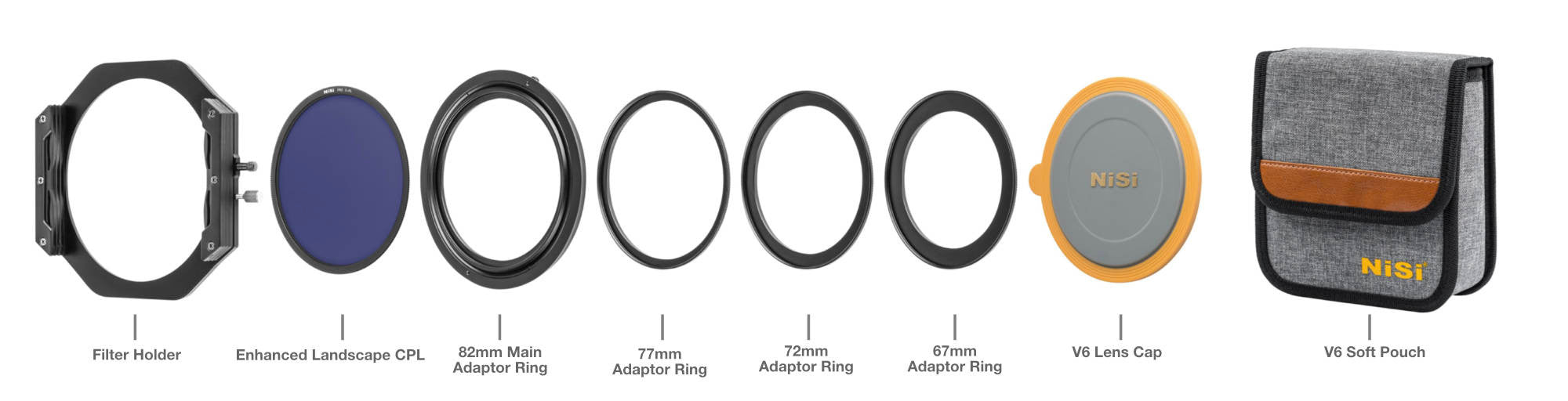 NiSi V6 Filter Holder Kit 100mm System with Landscape Enhanced CPL and Lens Cap