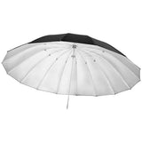 100cm 40 inch Black & Silver 16-Rib Parabolic Silver Umbrella