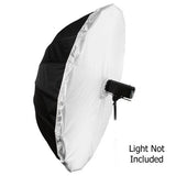 Parapluie parabolique réfléchissant noir et argent de 60 po avec couvercle blanc