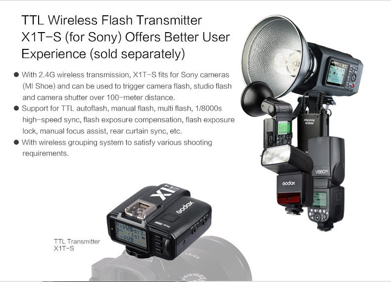 Godox TT350f 2.4G TTL Mini Camera Flash Speedlite Speedflash for Fuji