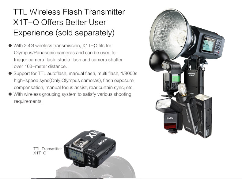 Godox TT350o 2.4G TTL Mini Camera Flash Speedlite Speedflash for Olympus Panasonic