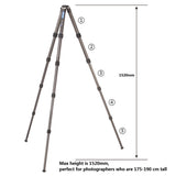 Leofoto LS-365C + PG-1 Professional Carbon Fiber Tripod with Gimbal Head