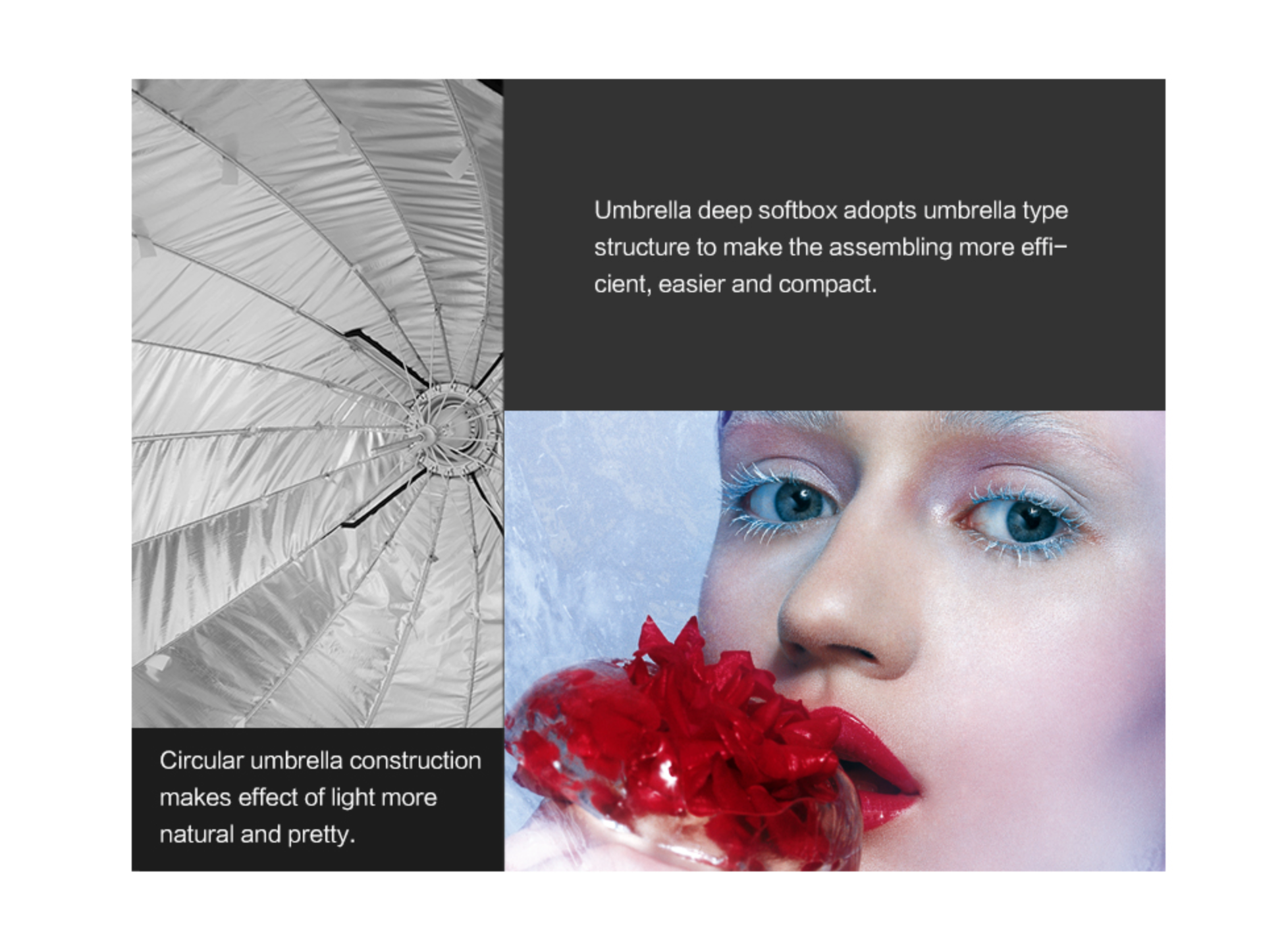 28"/70CM Deep Para Easy Setup Softbox with Grids For Bowens Lightrein Jinbei / Goldenshell Calumet JTL Interfit