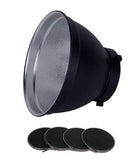 7 inch Umbrella Portable Reflector with 4X Grid / Honeycomb for Bowens Jinbei Lightrein - Silver