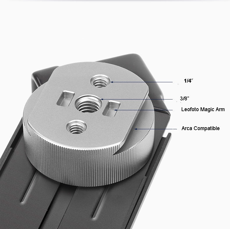 Leofoto IPC-500 Adjustable Ipad Clamp Compatible with Arca Tripod Head  for 13.4 to 19.7" Tablets