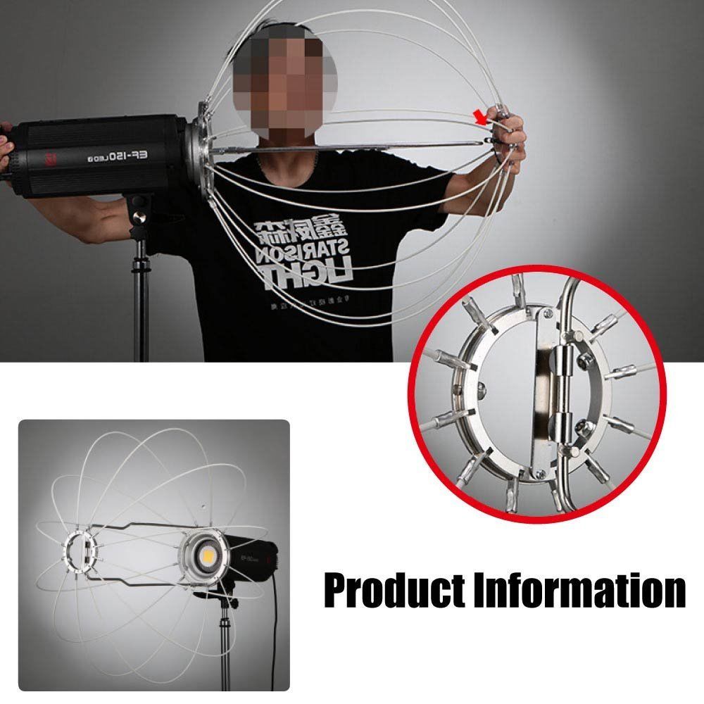 Jinbei 65cm 25" Folding Spherical Diffuser Softbox Bowens Mount fr Studio Strobe EF200