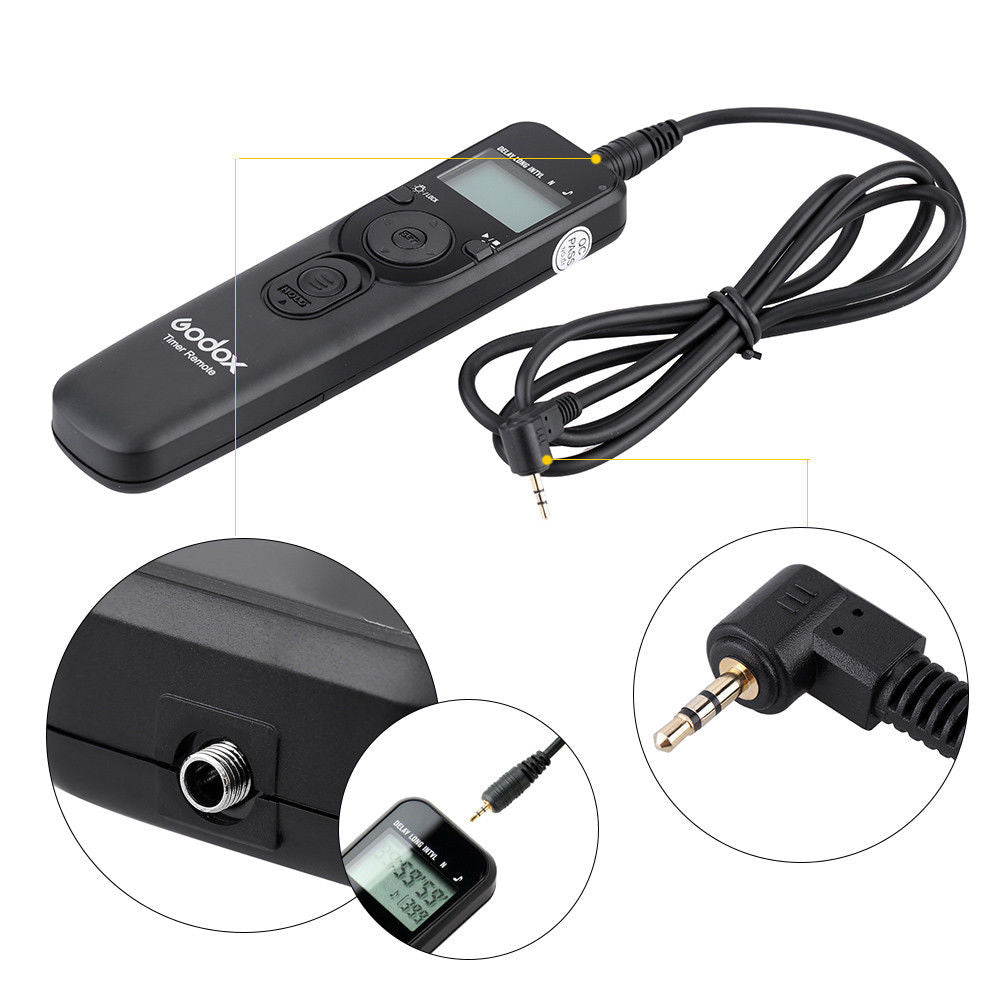 GODOX UTR-C1 TIMER REMOTE SHUTTER RELEASE FOR CANON T6i,T5i,T4i,T3i,T2i,Pentax