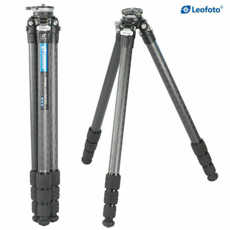 Leofoto LS-284CEX Ranger Series Portable Carbon Fiber Tripod 4 Section + Built-in Leveling Base 15° Tilt