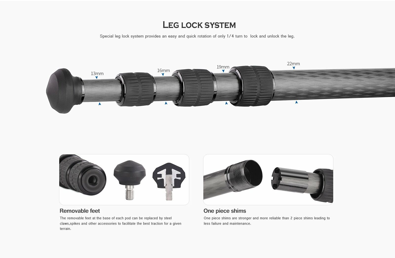 Leofoto LS-224C ranger carbon fiber tripod travel lightweight