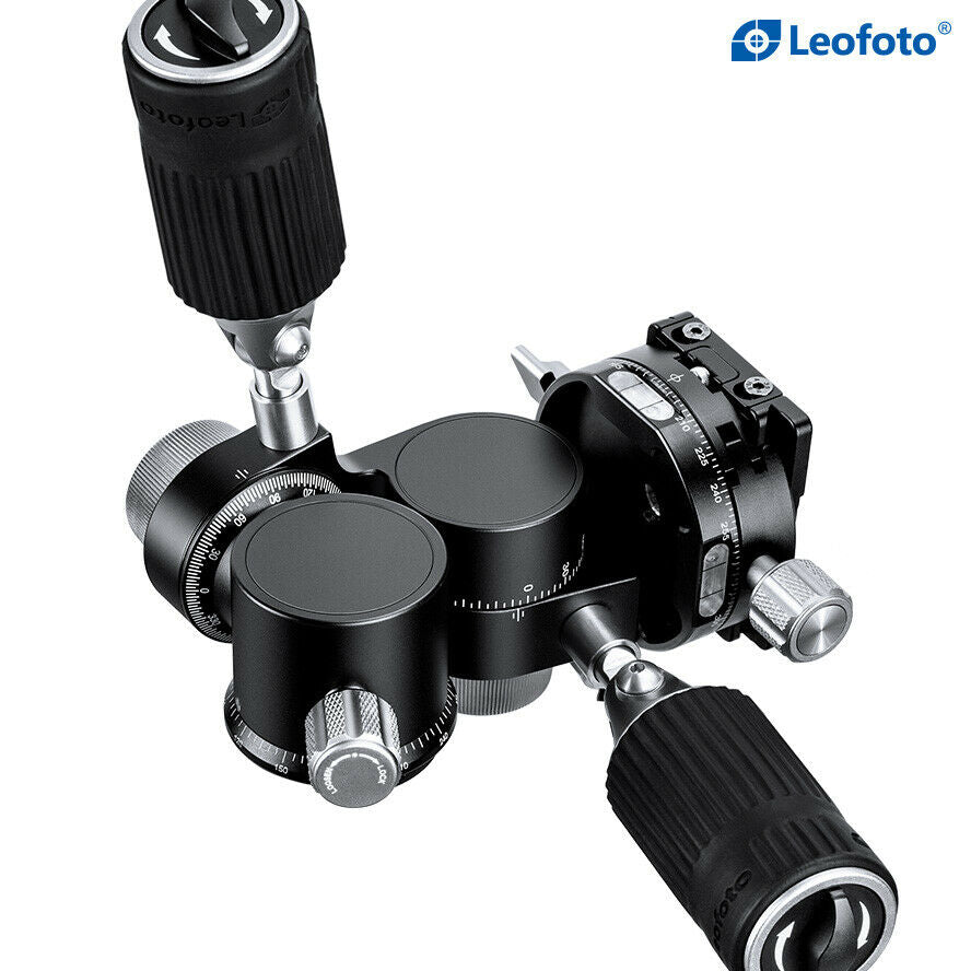 Leofoto FW-01R 4-Way Head Pan-and-Tilt Head with NP-60 Plate / Arca-Swiss Standard Clamp