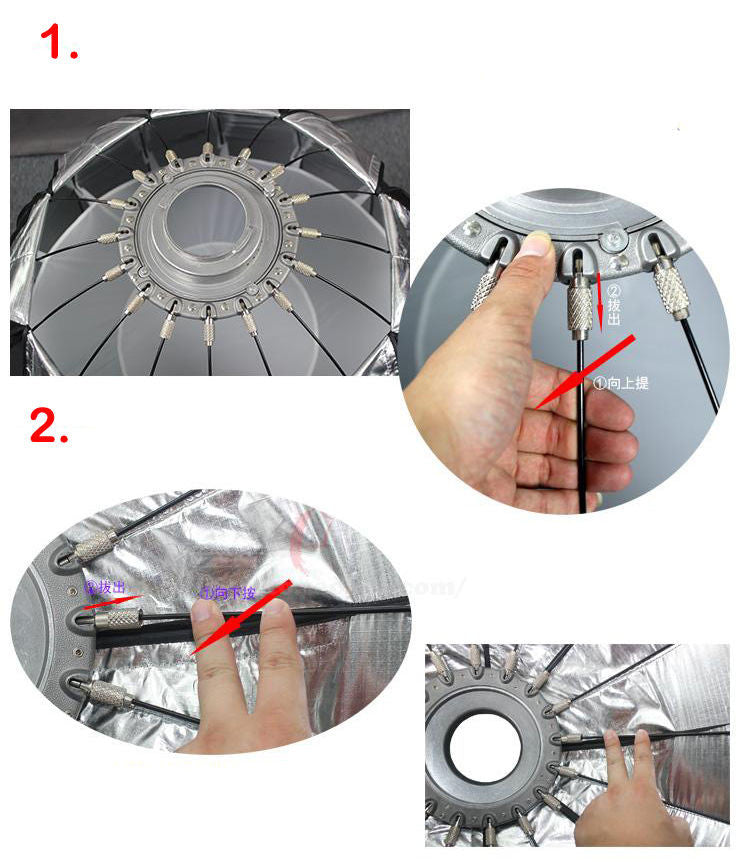 Easy Setup 48"/120CM Deep Para Softbox For Bowens Lightrein Jinbei / Goldenshell Calumet JTL Interfit
