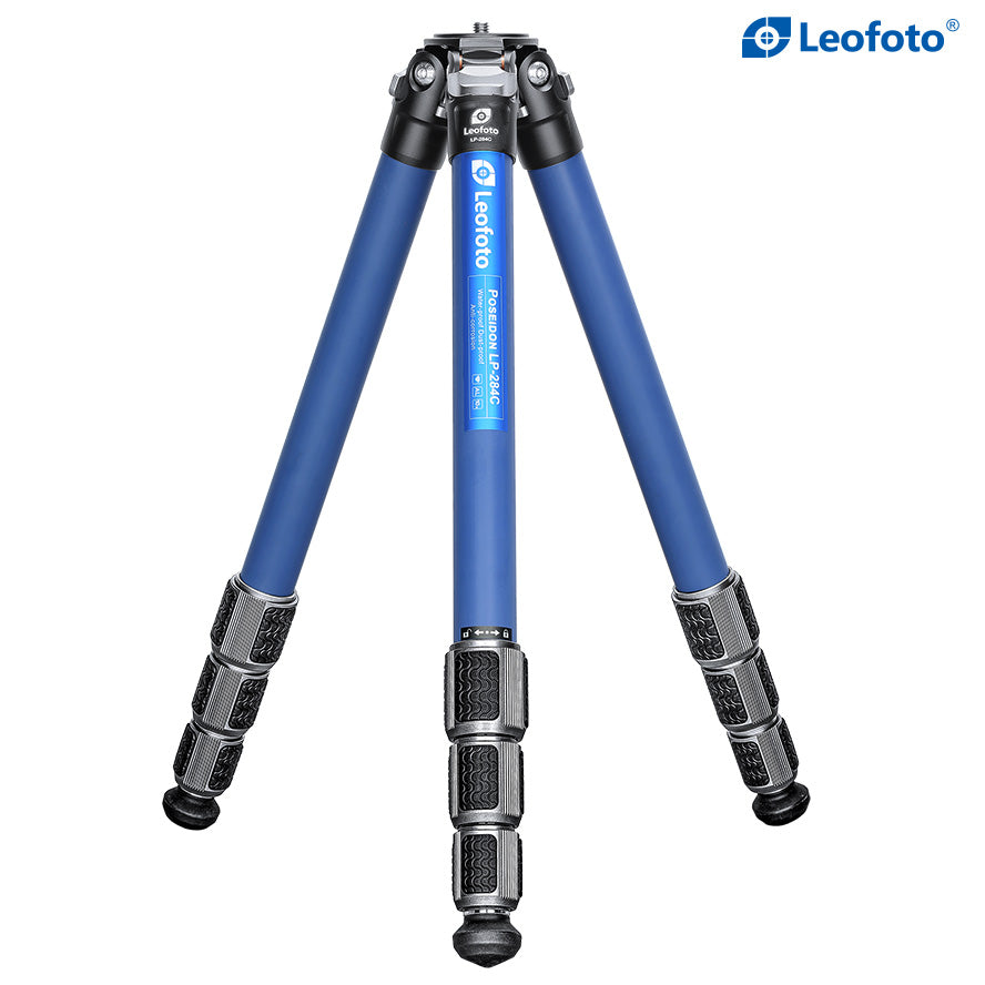 Leofoto LP-284C with LH-30 (Blue) Ball Head Waterproof Anti-Corrosion Carbon Fiber Tripod with Titanium Foot Spike