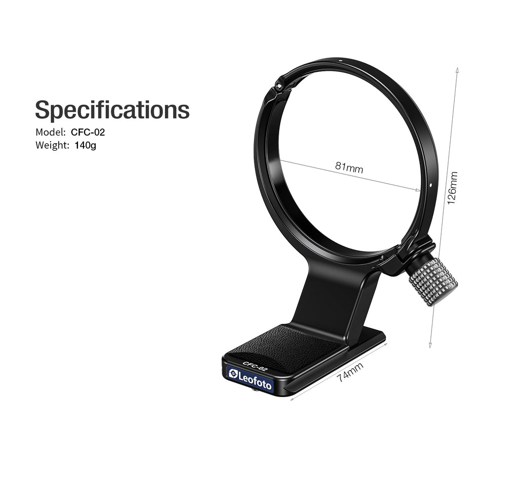 LEOFOTO Lens Collar Foot For Canon RF 70-200mm F2.8 - Arca Compatible With QD Socket